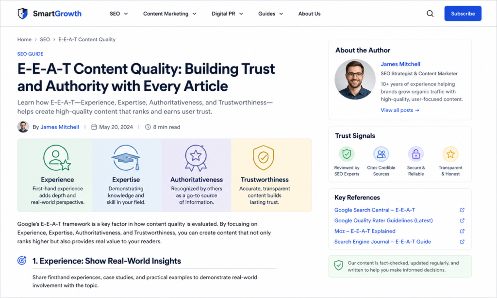 E-E-A-T Content Quality 